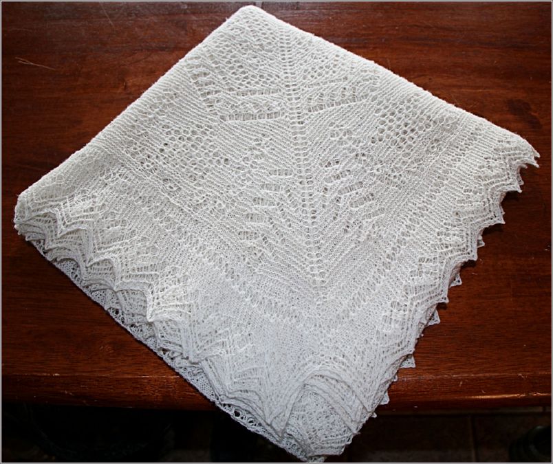 Folded Shetland Stars Shawl. Photo: Tony Siebenmorgen.